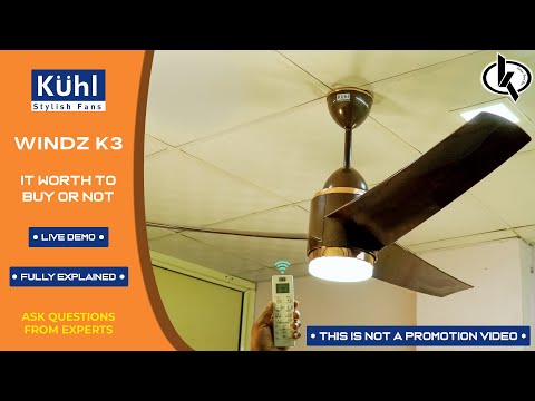 KUHL Windzz K3 1320 மிமீ 65% மின் சேமிப்பு BLDC சீலிங் ஃபேன் | BEE 5 நட்சத்திர மதிப்பீடு &amp; ISI முத்திரை | அதிக காற்று ஓட்டம் | 5 வருட உத்தரவாதம் | பிரவுன்