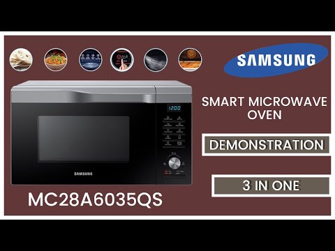 Samsung 28L Convection Microwave Oven (MC28A6035QS/TL, Silver, SlimFry & Hot Blast)