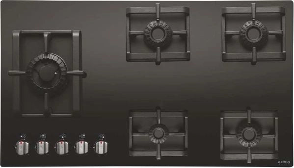 Elica Built-in Hob PRO MFC 5 Burners 91cms SWIRL Black Glass