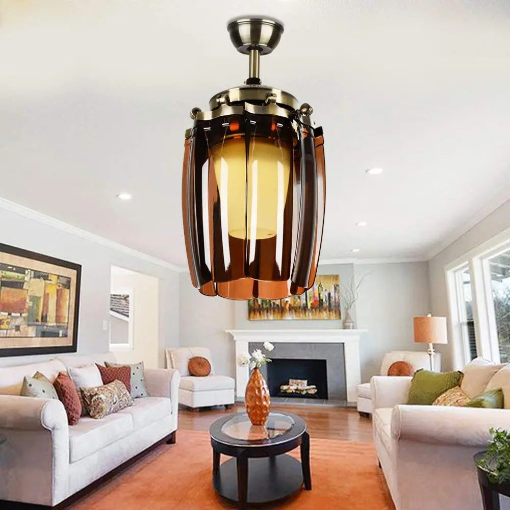 oltao Susan Chandelier fan with BLDC Motor, Reverse Air Flow For Summer winter mode (Metallic Brown)