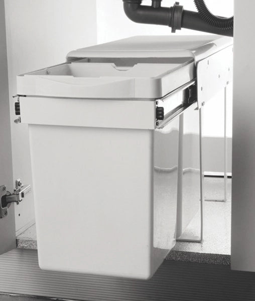 Inox Pull-Out Waste Bin Plastic (With Telescopic Sliders)