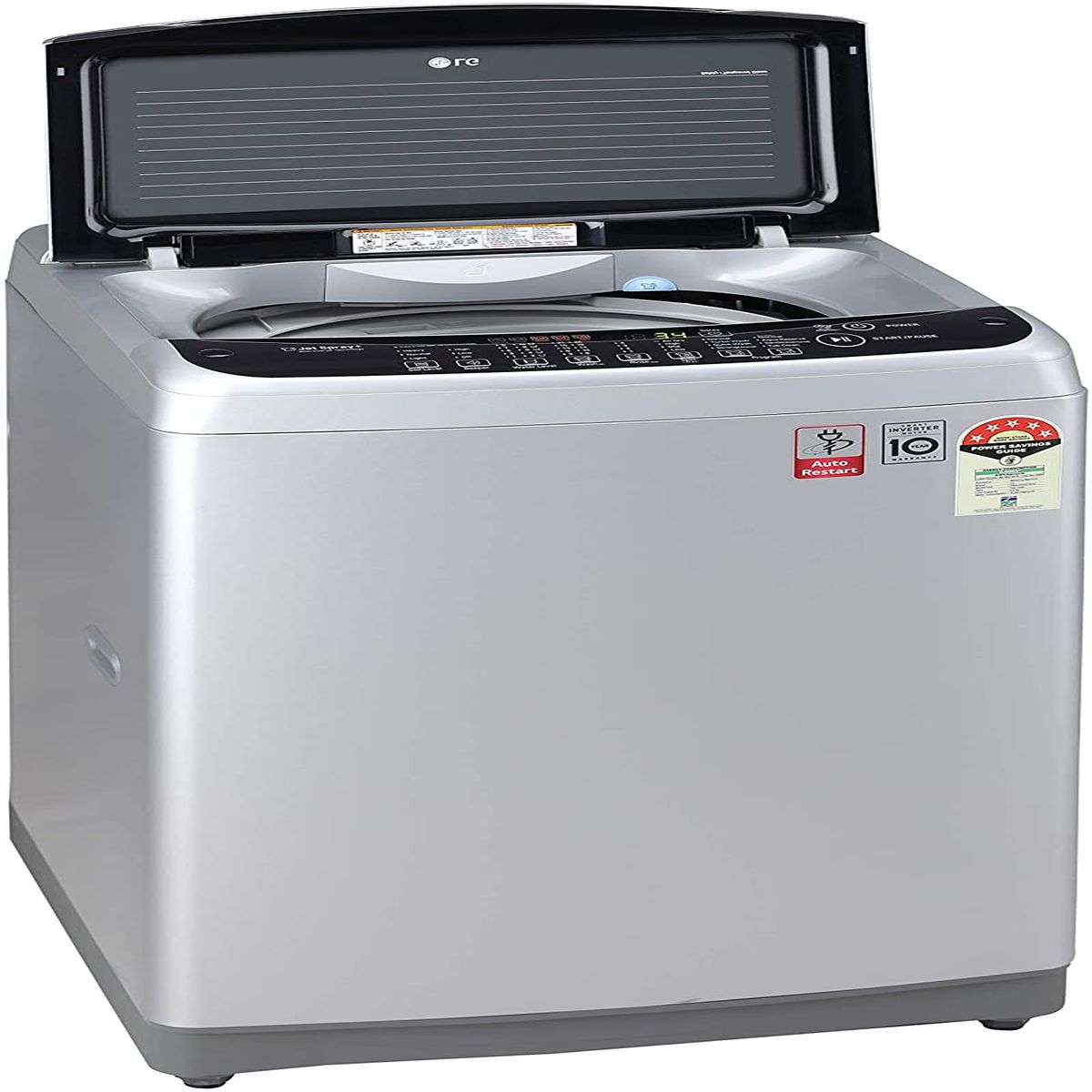 LG 8.0 Kg Inverter Fully-Automatic Top Loading Washing Machine (T80SJFS1Z, Free Silver)