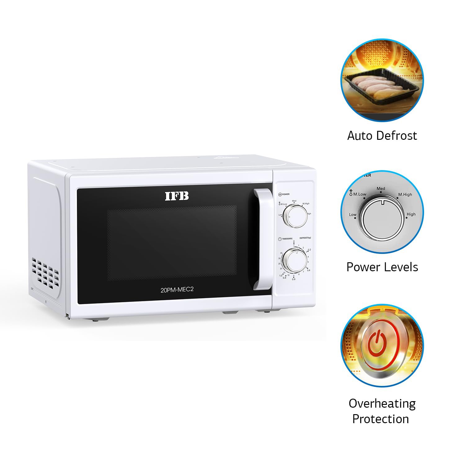 IFB 20 Litre Solo Microwave Oven (20PM-MEC2) White