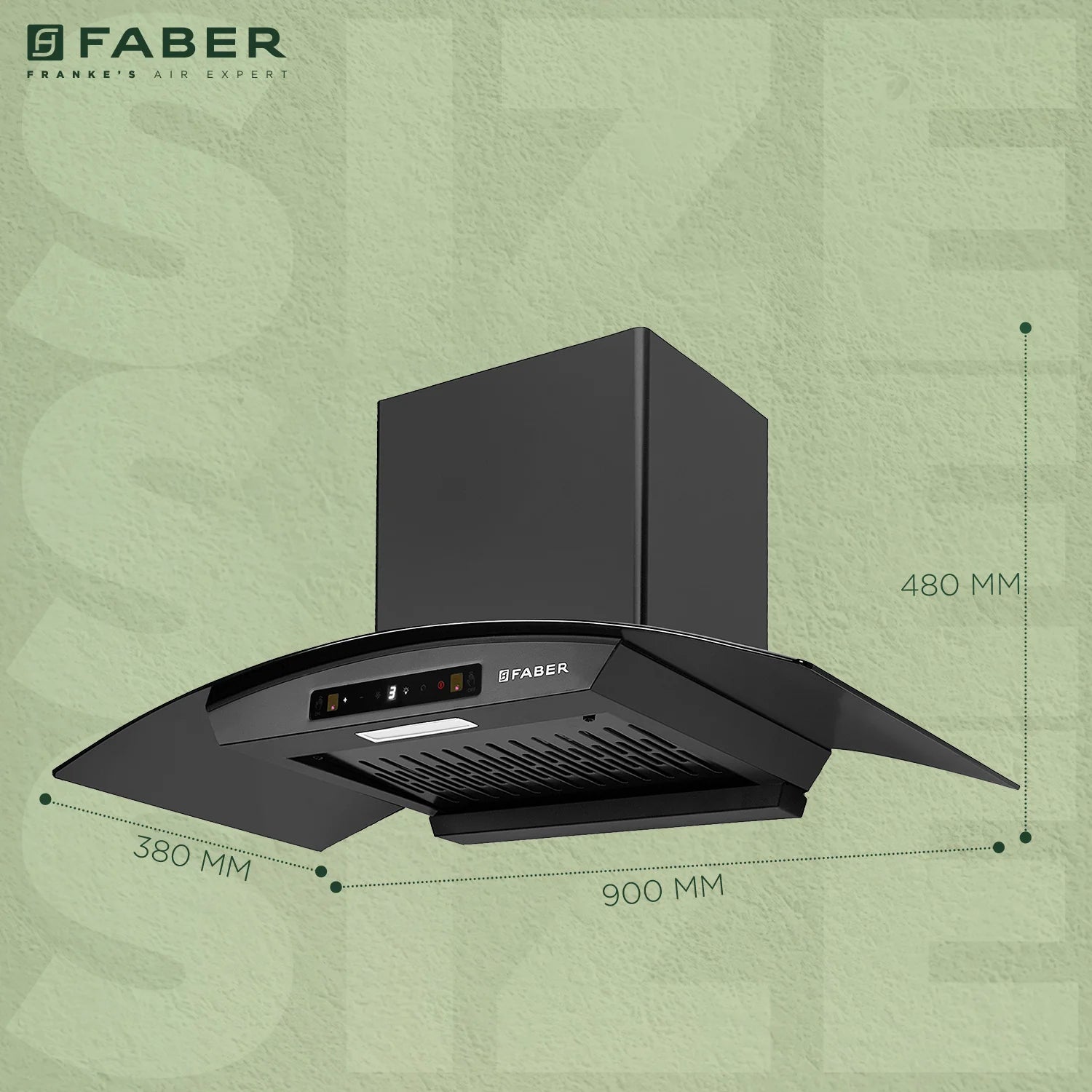 Faber Hood Zeal BLDC HC SC FL BK IN 90 - C: High-Performance Kitchen Exhaust Fan