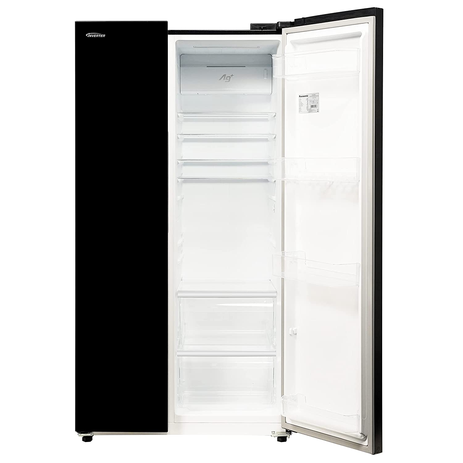 Panasonic 592 L Wifi Inverter Frost-Free Side by Side Refrigerator (NR-BS62MKX1, Black, Stainless Steel Finish)