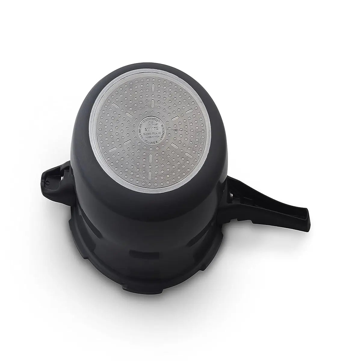 Butterfly Superb Plus Induction Base Hard Anodised Aluminium Outer Lid Pressure Cooker, 5 litres, Black