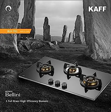 Kaff Glass Built in Hob BLH 783 with Auto Electric Ignition, Black