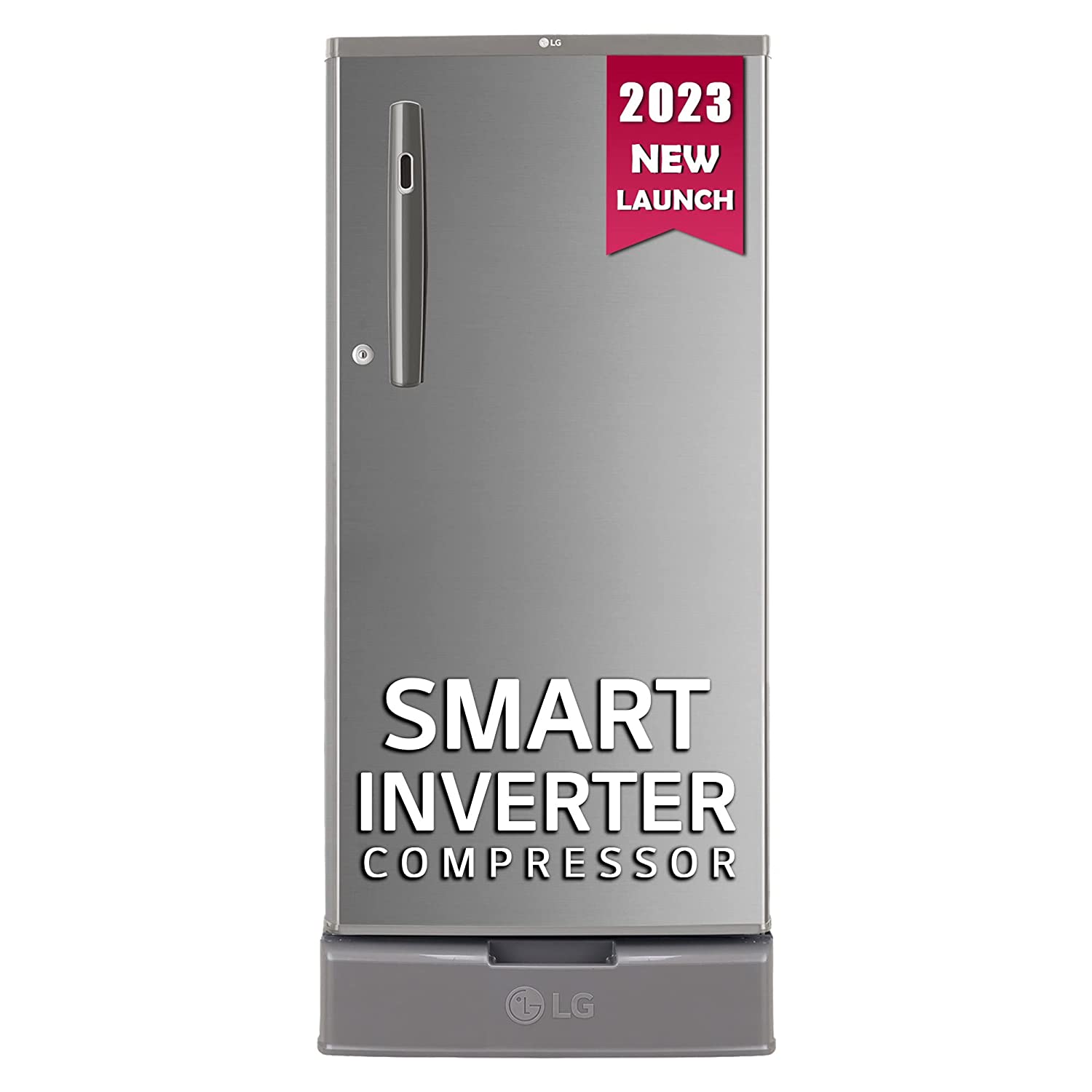 LG 185 L 4 Star  Refrigerator GL-D199OPZY, ‎shiny steel