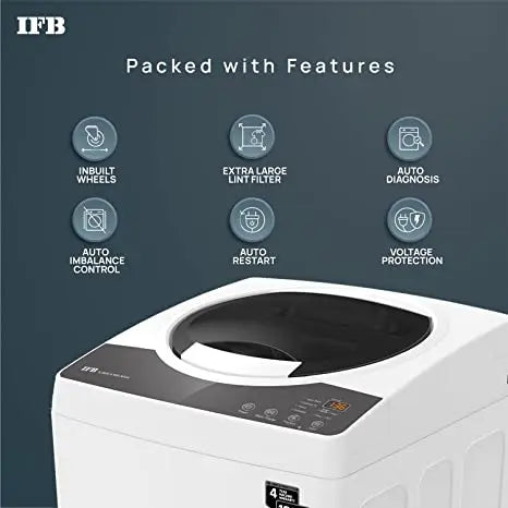 IFB 6.5 Kg 5 Star Top Load Washing Machine White