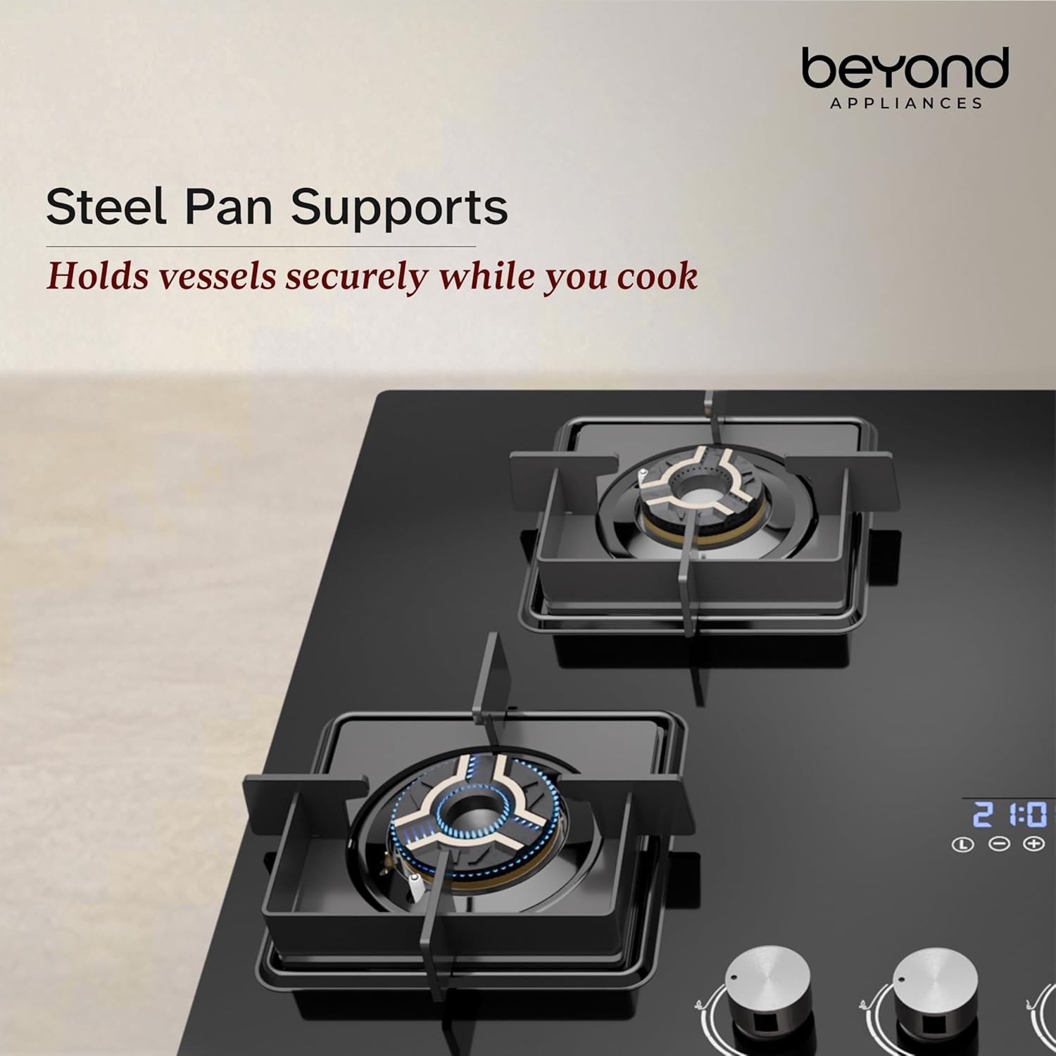 Beyond Appliances Solaria 4 Brass Burners Gas Stove Auto Ignition