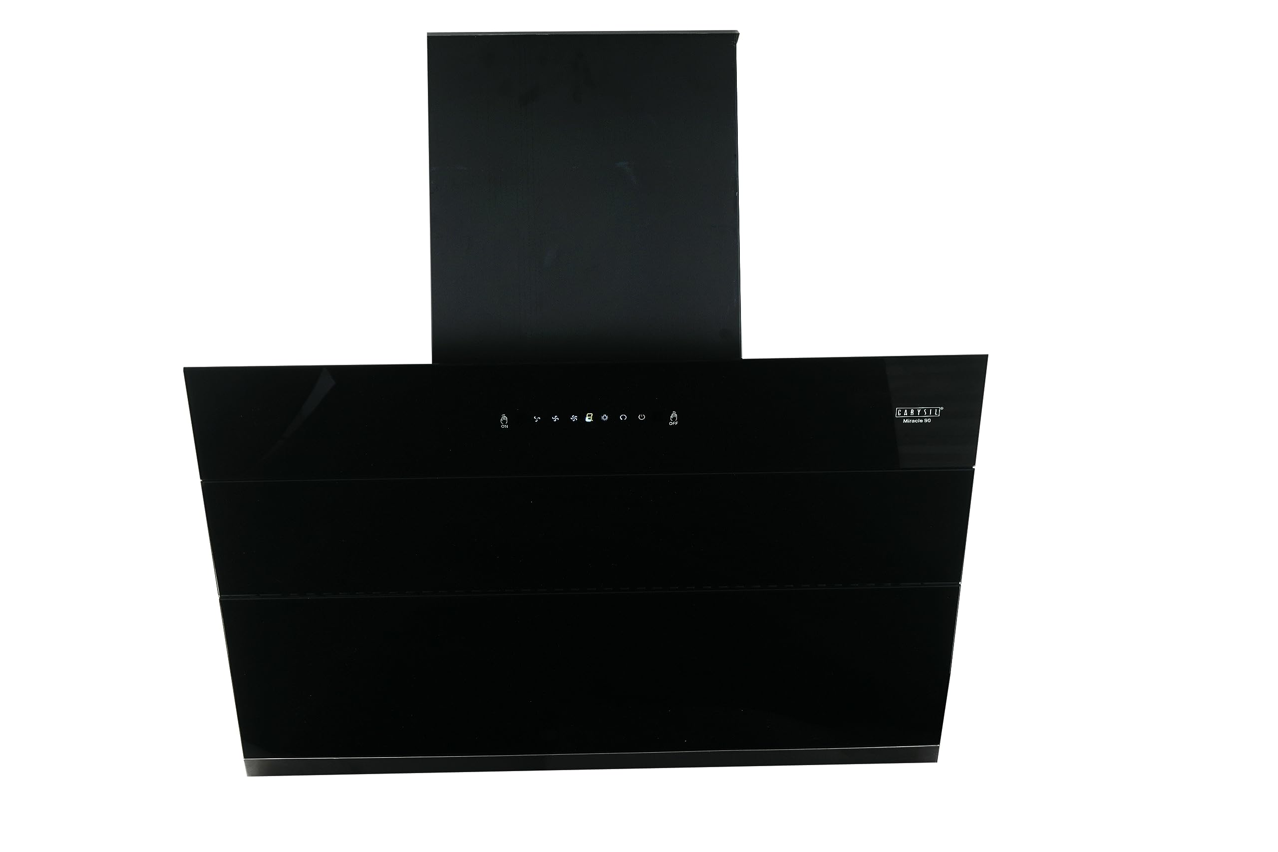 Caysil Miracle 60 cm Auto Clean Filterless Hood Wall Mounted Kitchen Chimney, Suction Capacity 1350 m³/hr - Black