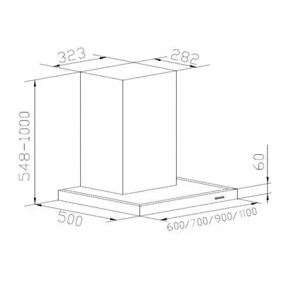 Kaff Mark MX 90 cm Kitchen Chimney