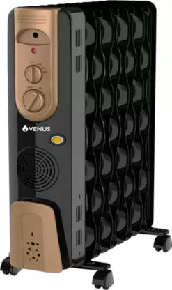 Venus 11 Fin Oil Filled Radiator Room Heater(Black)