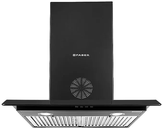 Faber 60cm 3 Way Silent Suction Chimney, 1150 m3/hr (HOOD ARCO 3D PLUS T2S2 BK LTW 60, 2 Triple Layer Baffle Filters, Black)
