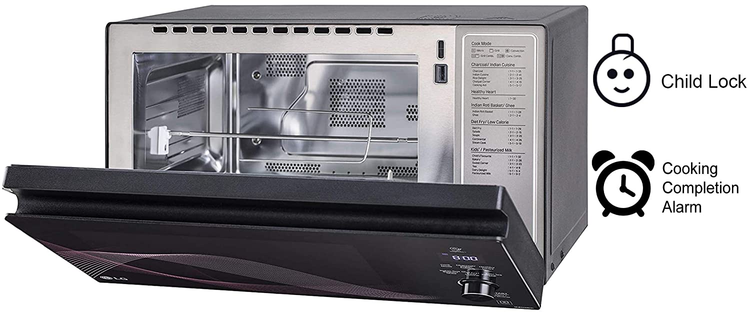 LG 32 L Charcoal Convection Healthy Heart Microwave Oven (MJEN326UH, Black)