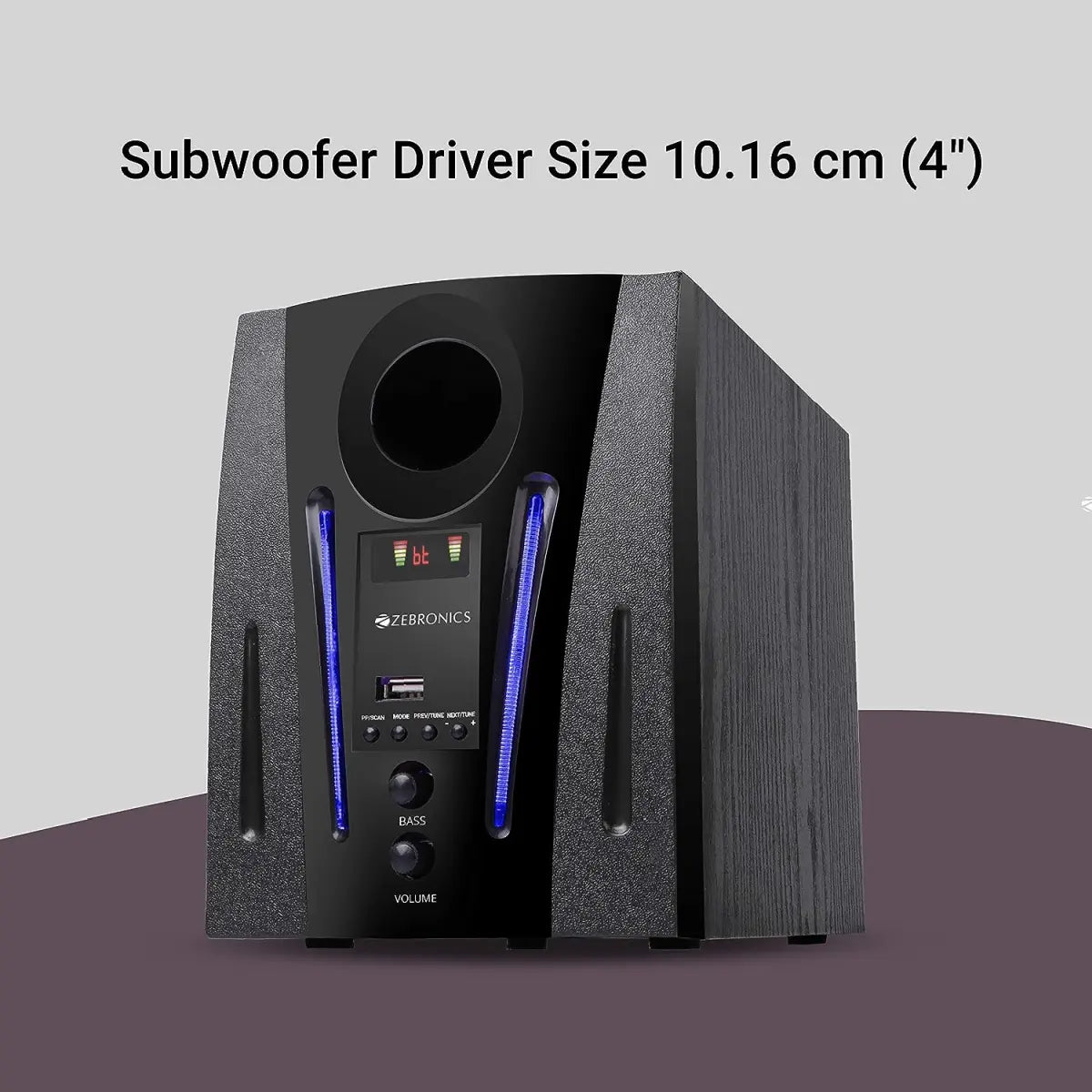 Zebronics ZEB-BT2150RUF 2.1 Multimedia Speaker with Bluetooth Supporting USB,AUX,Built in FM and Remote Control