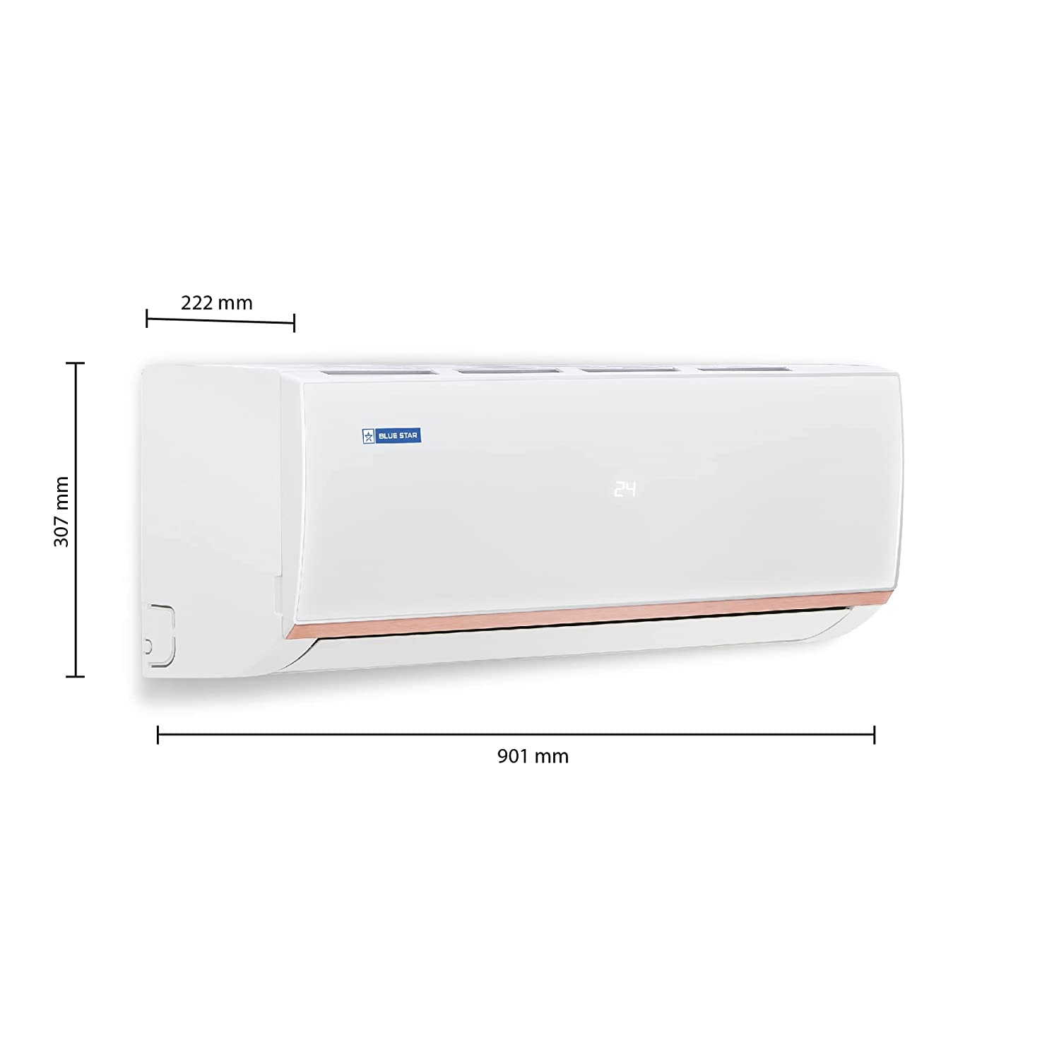 Blue Star 1.5 Ton 3 Star Fixed Speed Split AC (Copper, FA318PLU, 2022, White)