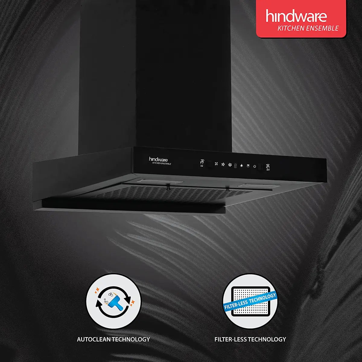 Hindware Regina 60 cm, 1200 m³/hr* Motion Sensors chimney