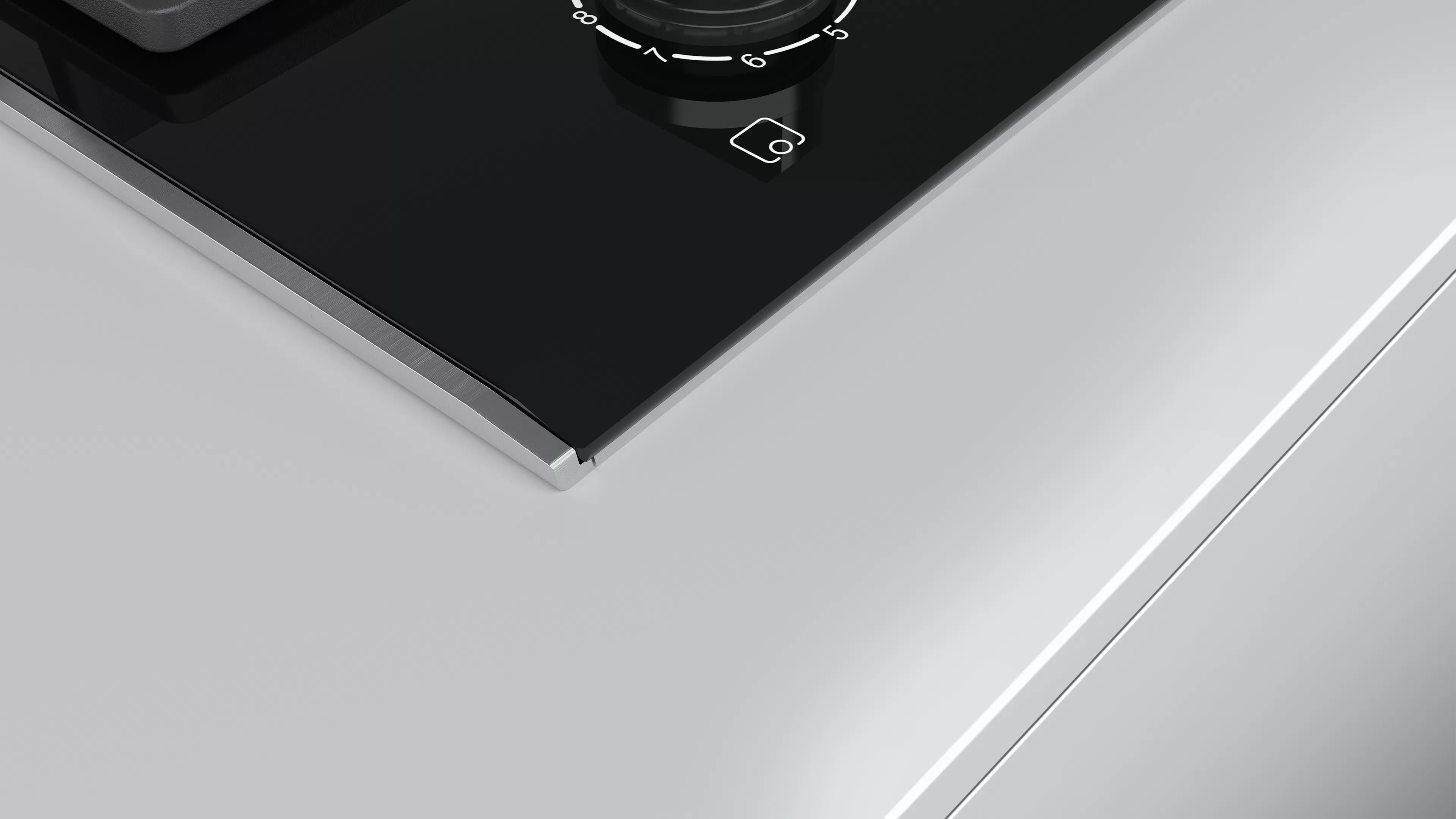 Bosch PRB3A6D70I Series 8 Domino Gas hob 30 cm Ceramic, Black
