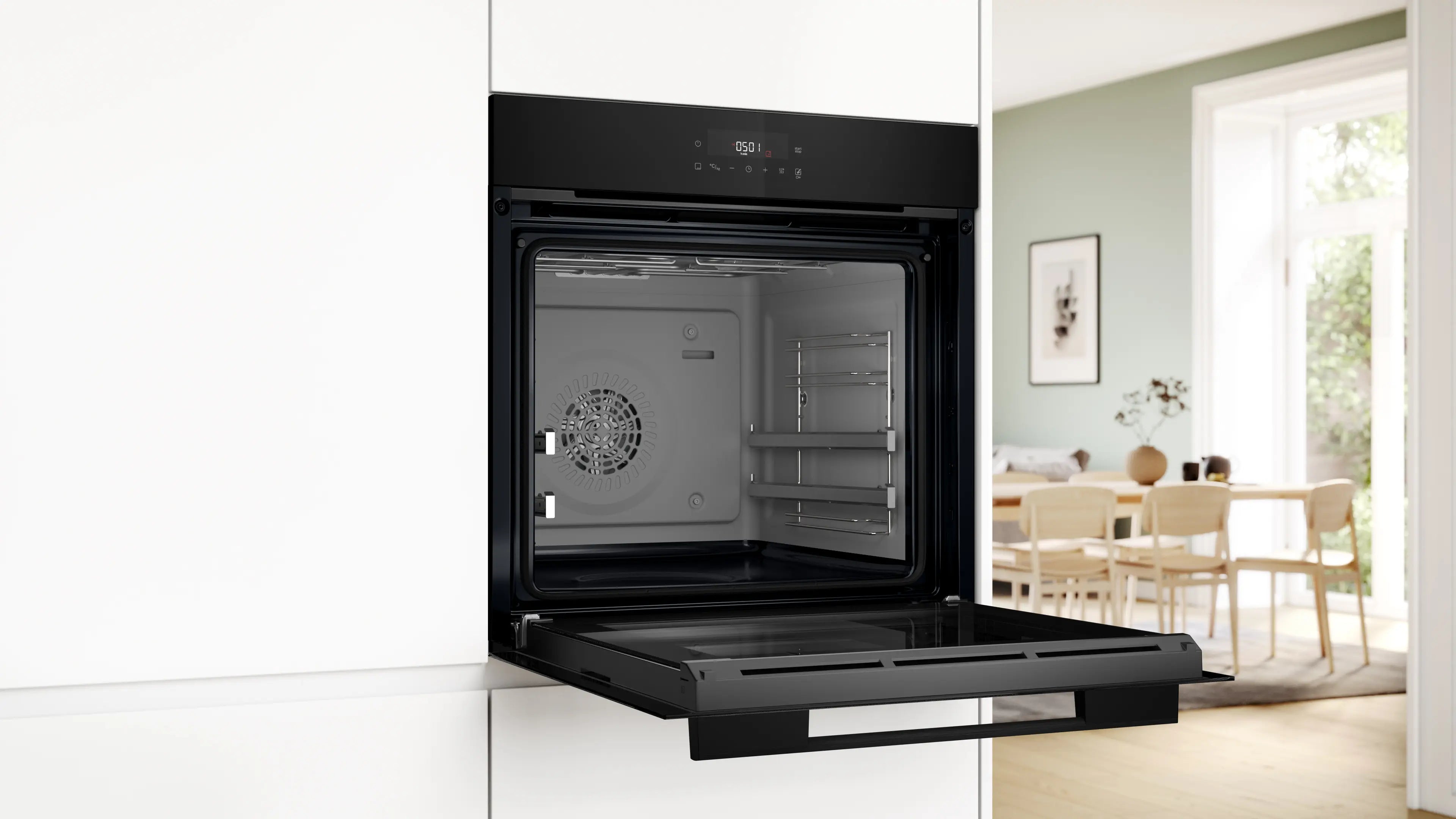 Bosch 60cm Built-in Oven - Black, Model: B60B, Specs: 60cm x 60cm