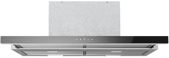 Blaupunkt 90cm Flat Telescopic Chimney Hood 5DA 39460 - Black Glass & Stainless Steel