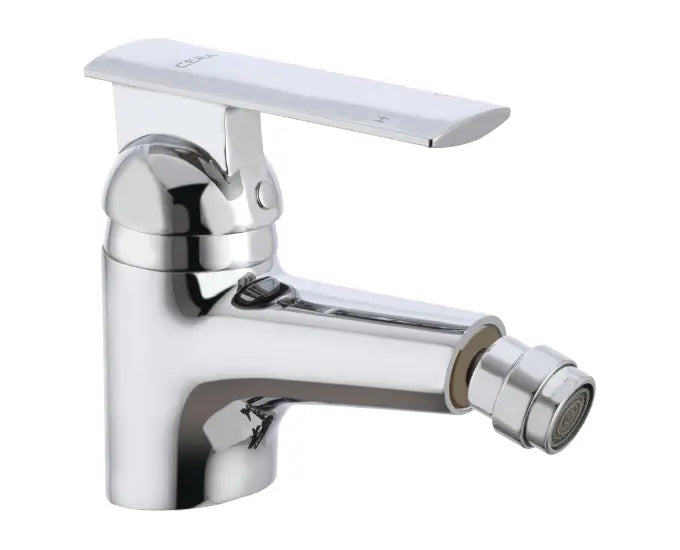 Cera F1003631 Titanium Single Lever Bidet Mixer Silver Colour