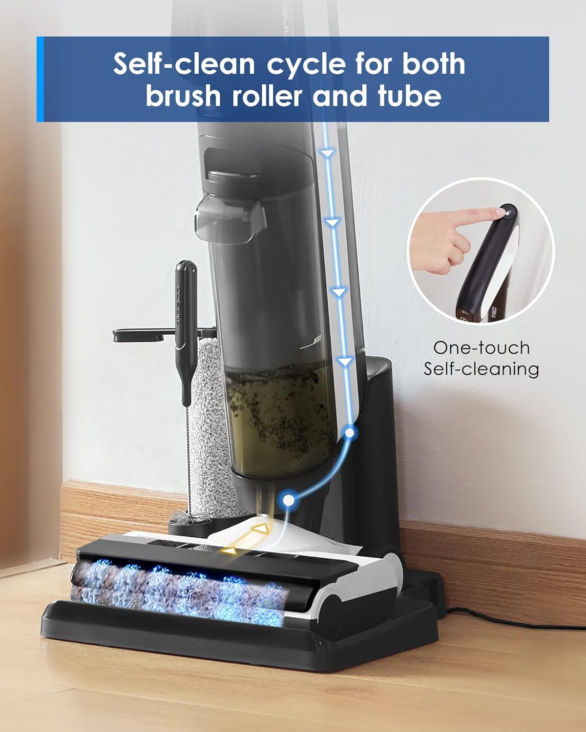 Tineco S5 Combo Cordless Wet & Dry Vacuum Cleaner: Handvac Conversion, Lightweight, Self-Propelled, Hands-Free Self-Cleaning