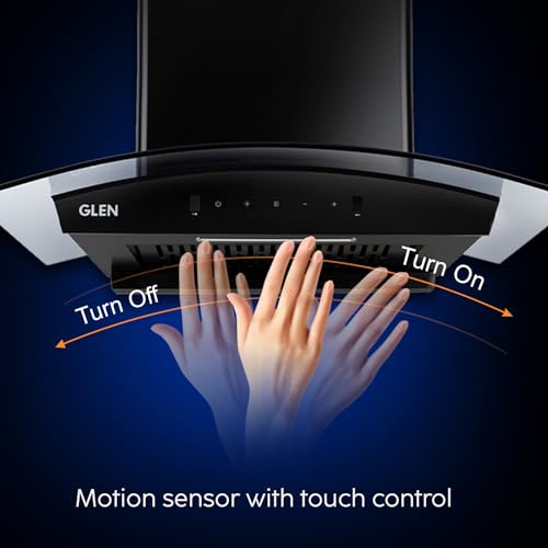 Glen 90 cm 1200 m3/hr Filterless Autoclean Kitchen Chimney with Brushless DC Motor & Inverter Technology (6071 BLDC BLCK 90.)