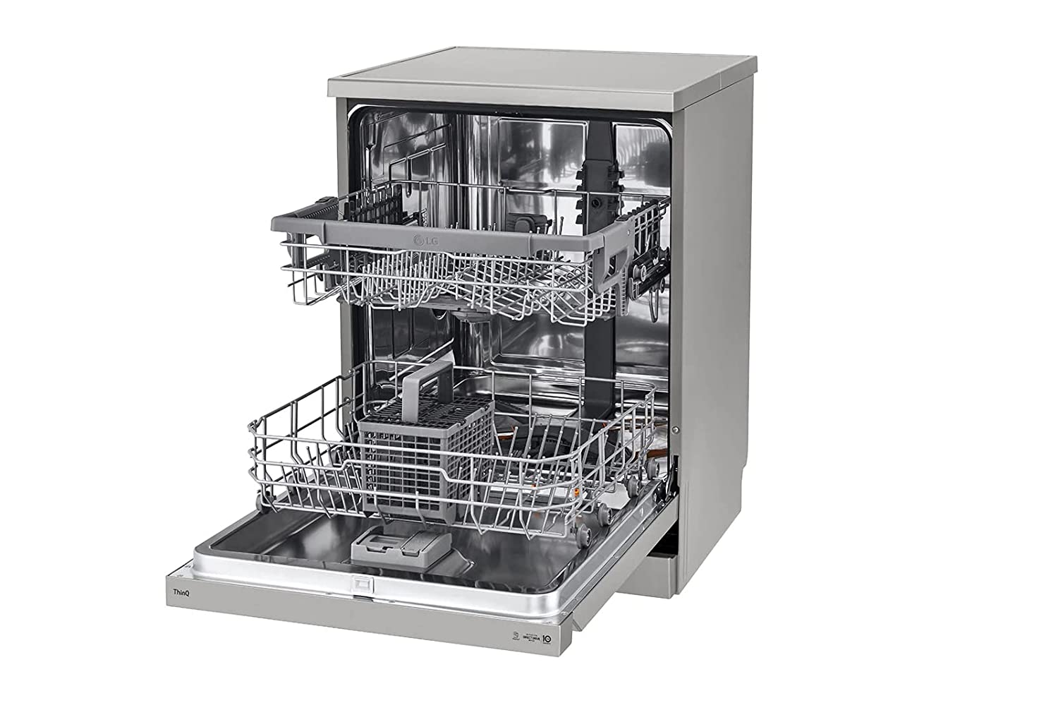 LG 14 Place Setting Freestanding Dishwasher (TrueSteam, DFB532FP, Silver)