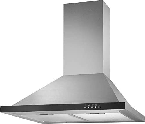 KAFF 60 cm 1180 m3/hr Chimney (RAY PD DX 60 PDCA CONVEYOR, 2 Cassette Filters, Steel & Black)