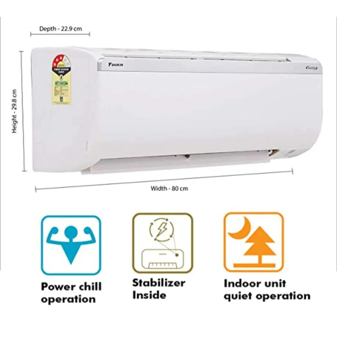 Daikin 1.0 Ton 4 Star Inverter Split AC (ATKL35UV16, White)