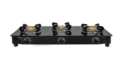 Kelvinator Gas Stove KGSGTR2033B Glass Top Black