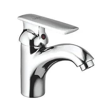 Cera Titanium F1003451 Brass Single Lever Basin Mixer (Silver)