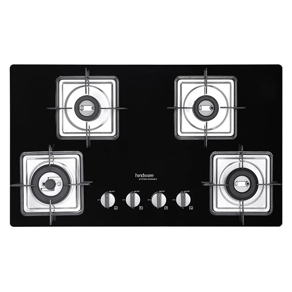 Hindware Hybrid slim Hob Rosia 4B 76CM BLACK (Cooktop & Builtin)