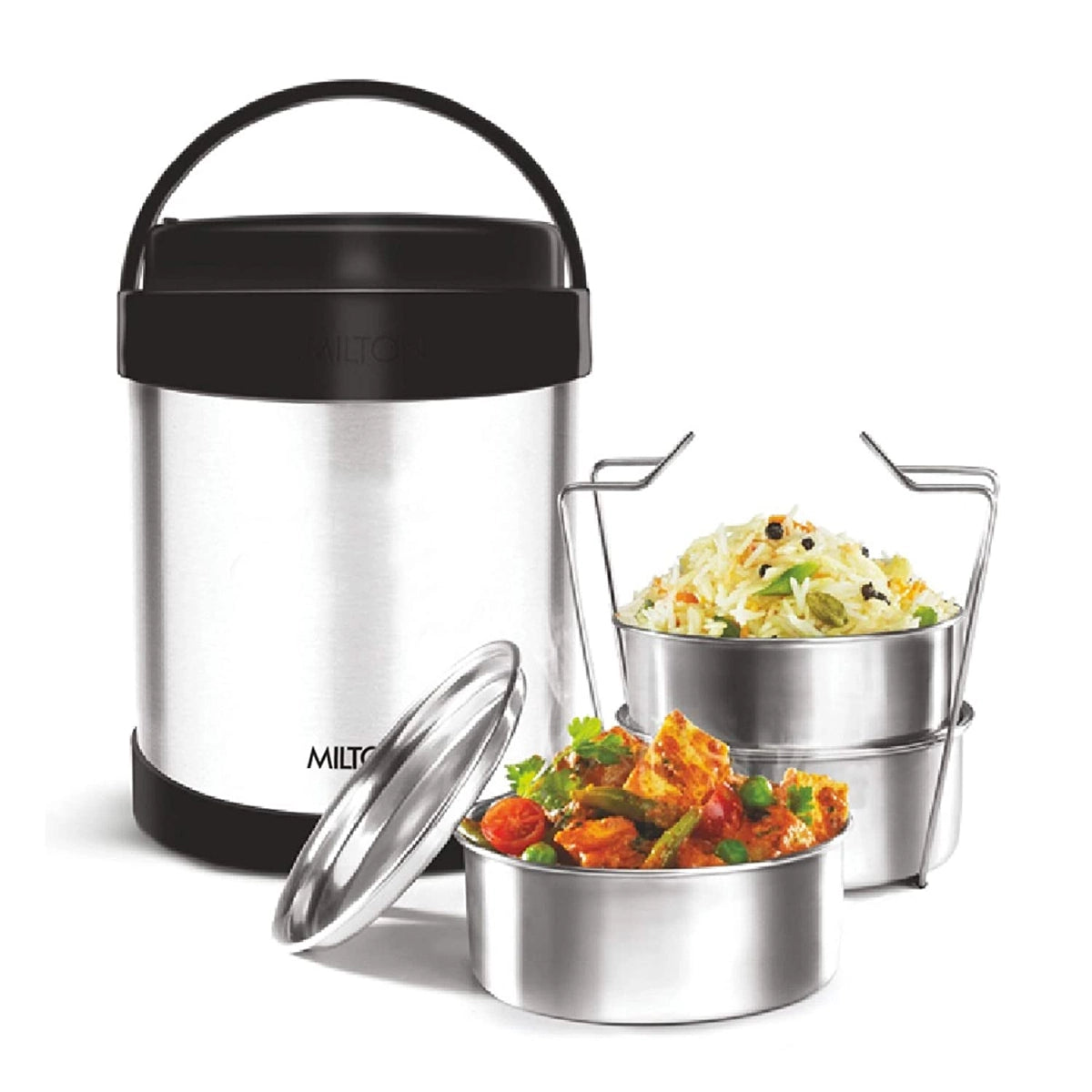 Milton Lunch Box Royal Tiffin (Silver) - 3 Container