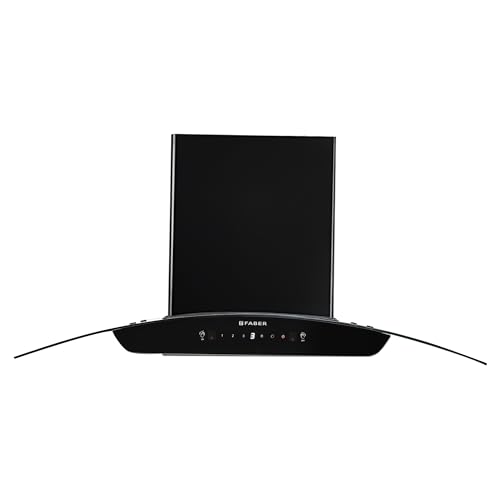 Faber Miami 90cm 1200 m3/hr Filterless Autoclean Chimney | Touch & Gesture Control | Curved Shaped | Wall Mounted|8Yr on Motor, 2Yr Comprehensive Warranty by Faber|Hood Miami IN HC SC FL BK 9