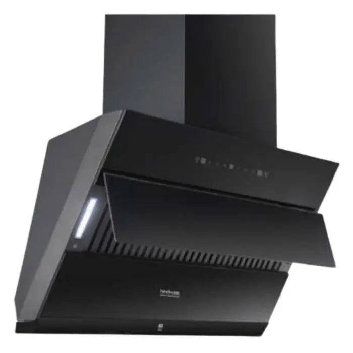 Hindware Aldina 60 cm Auto Clean Filterless Hood Wall Mounted Kitchen Chimney, Suction Capacity 1350 m³/hr - (Black)