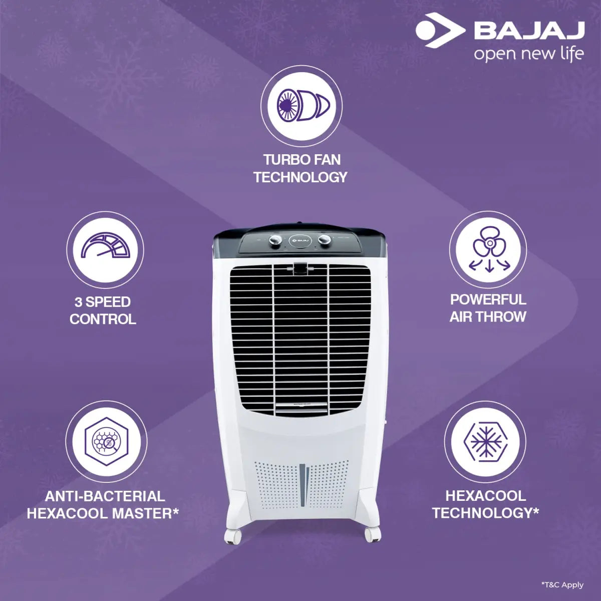 Bajaj DMH67 67L Desert Air Cooler White