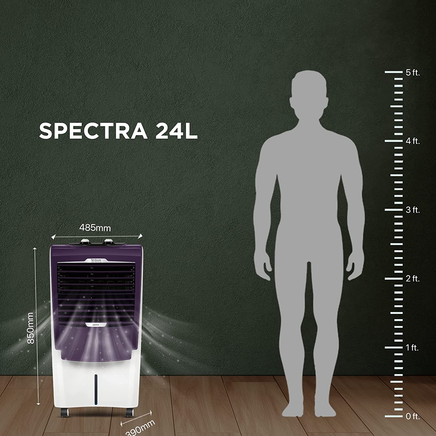 Hindware CP-172401HPP Personal Cooler - 24L Purple