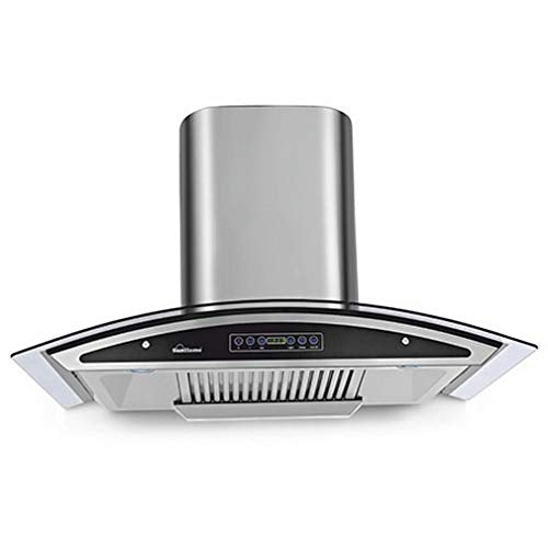 SUNFLAME 60cm 1100 m3/hr Ductless Chimney (Innova60AC, 2 Baffle+Charcoal Filters, Touch Control, Steel/Grey)