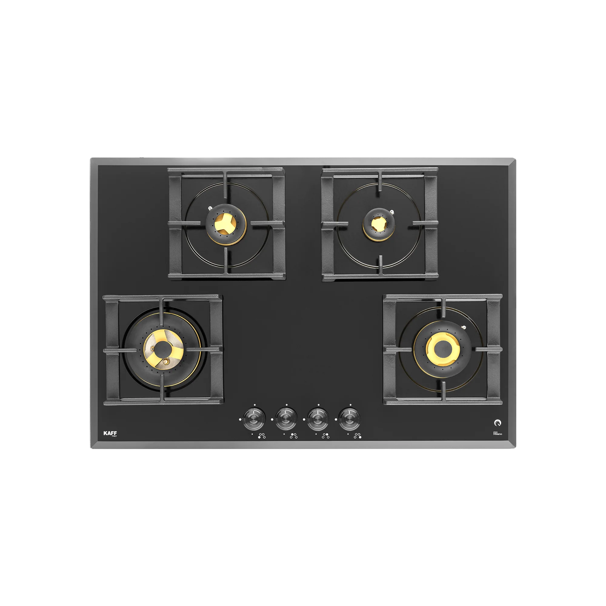 Kaff MFBX 764 - Full Brass Burners Built-in Hob with Square Drip Tray