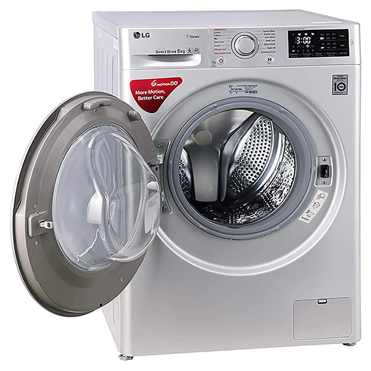 LG 8.0 Kg Inverter Fully-Automatic Front Loading Washing Machine (FHT1208SNL, Luxury Silver)