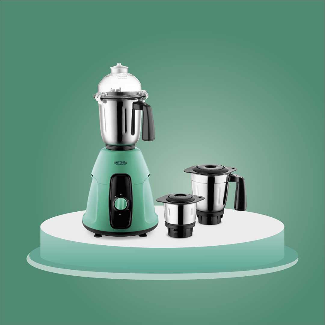 KUTCHINA Mixi Grinder 750 Watt with 3 Jars Green ‎Stallion