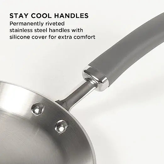 Meyer Trivantage Stainless Steel Flat Tawa Induction Base 31611 28cm Sliver