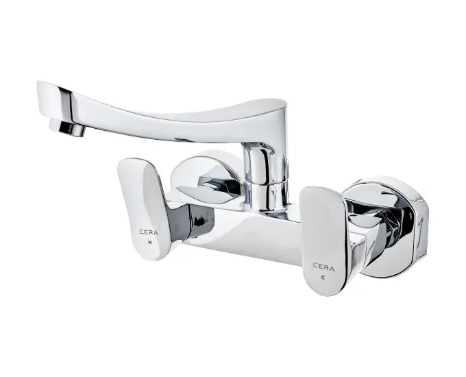 Cera Perla F1012511 Brass Single Lever Sink Mixer (Silver)