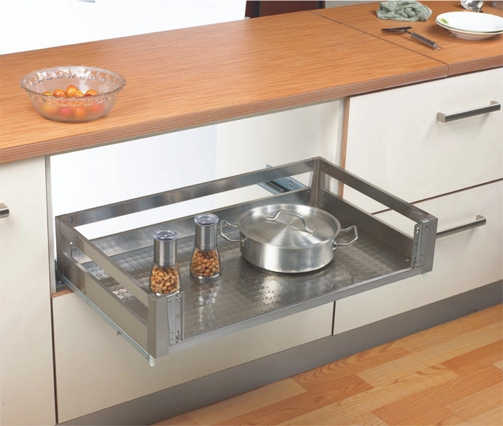 Inox Satin silent Pull Out Drawer Door Mounted