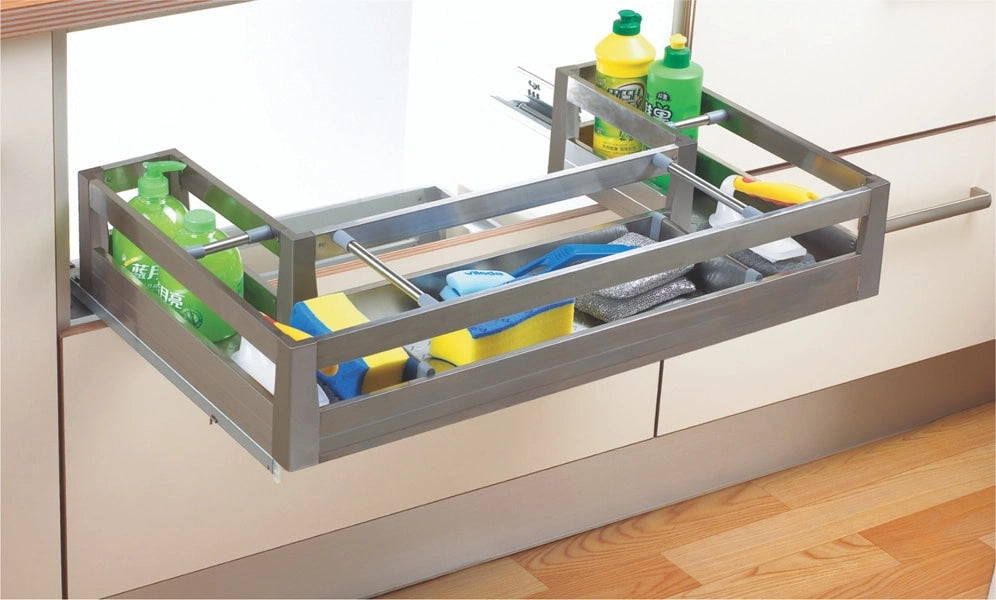 Inox Satin Silent Under Sink Drawer