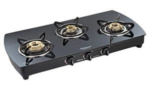 Sunflame Crystal 3 Burner (3B) BK Auto Ignition
