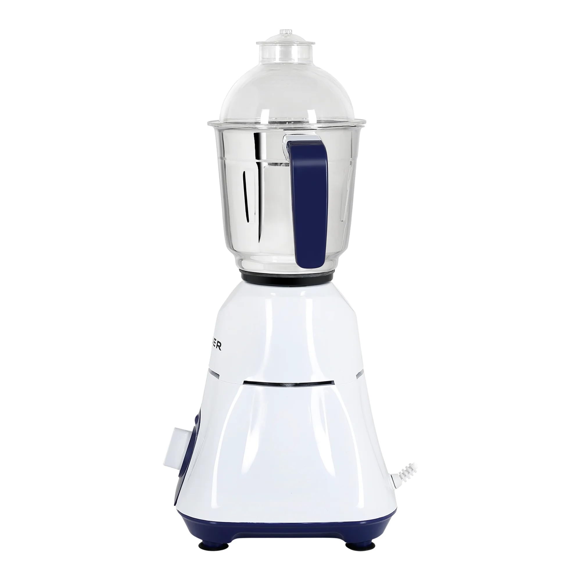 Faber Primo 550W Blender Mixer Grinder, 3 SS clip lock jars and blades || low-noise copper motor, up to 18000 rpm speed || 2 yr comprehensive and 5 yr motor warranty (FMG PRIMO 550 W 3J INDIG