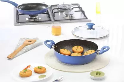 Kutchina Endura Kadhai 24 cm Kadhai diameter 1 L capacity  Stainless Steel, Non-stick Induction Bottom